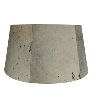 Šedo černé stínidlo na lampu z hovězí kůže 50 cm - 40*50* h 26 cm Mars & More