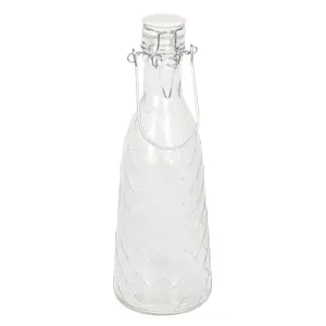 Produkt Skleněná láhev s víčkem - Ø 10*30 cm / 1L Clayre & Eef