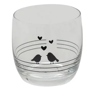 Produkt Sklenička na nápoj s ptáčky Love Birds - 8*8 cm / 260 ml Clayre & Eef