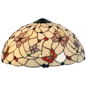 Stínidlo Tiffany Butterfly Garden - Ø 48 cm Clayre & Eef