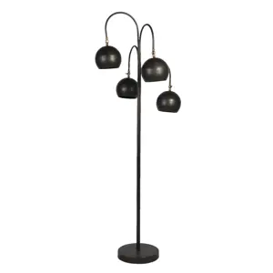 Produkt Stojací černá lampa se 4 stínidly Sappheire – Ø 50*175 cm Clayre & Eef