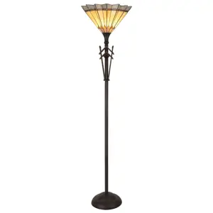 Stojací lampa Tiffany- Ø 45*182 cm 1x E27 / Max 60W Clayre & Eef