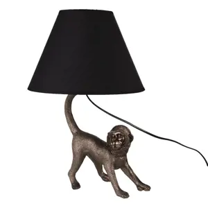 Produkt Stolní lampa Monkey s černým stínidlem - 29*27*43 cm E27 Clayre & Eef