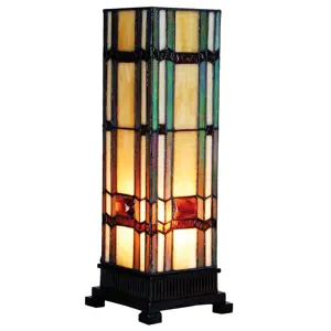 Stolní lampa Tiffany - 12.5*35 cm 1x E14 / Max 40W Clayre & Eef