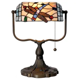 Stolní lampa Tiffany - 27*20*36 cm 1x E27  Clayre & Eef