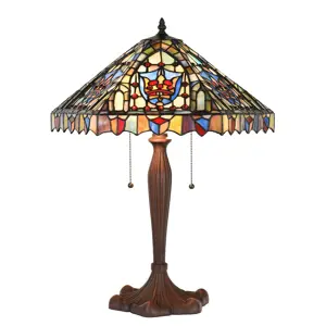 Produkt Stolní lampa Tiffany Aubrie - 47x60 cm E27/max 2x60W Clayre & Eef