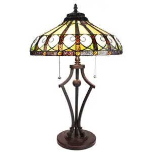 Produkt Stolní lampa Tiffany Ellegant - Ø 41*64 cm/ E27/max 2*60W Clayre & Eef