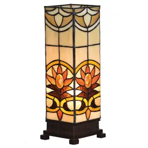 Stolní lampa Tiffany Fleur - 12*35 cm 1x E14 / Max 40W Clayre & Eef