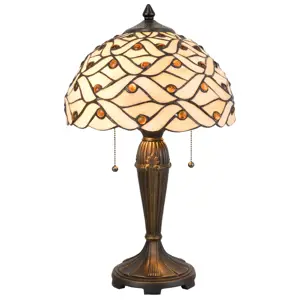 Produkt Stolní lampa Tiffany Joana - 30*51 cm 2x E27/40W Clayre & Eef