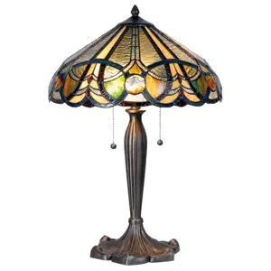 Produkt Stolní lampa Tiffany - Ø 41*61 cm 2x E27 Clayre & Eef