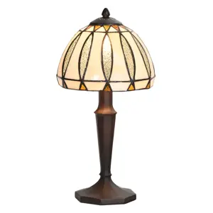 Stolní lampa Tiffany Oneida - Ø 19*40 cm E14/40W Clayre & Eef