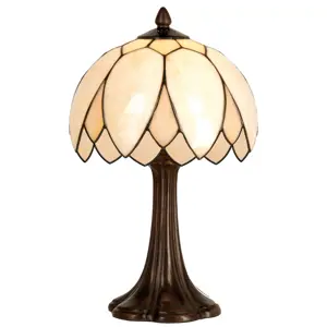 Stolní lampa Tiffany Pivoine - Ø 25*42 cm 1x E14 / max 60w Clayre & Eef