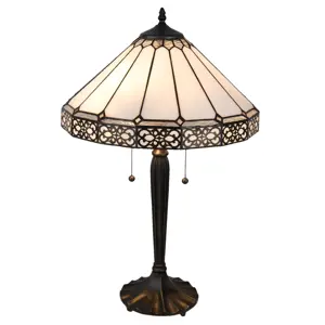 Produkt Stolní lampa Tiffany Tatienne - Ø 41*62 cm / E27 / Max. 2x60 Watt Clayre & Eef