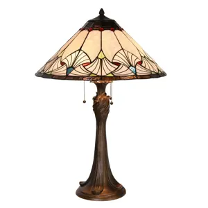 Produkt Stolní lampa Tiffany Ventilateur - Ø 51*78 cm Clayre & Eef