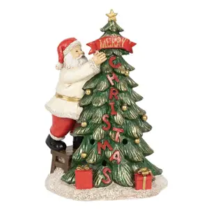 Produkt Svítící dekorace Santa zdobící stromek Merry Christmas - 15*10*22 cm Clayre & Eef