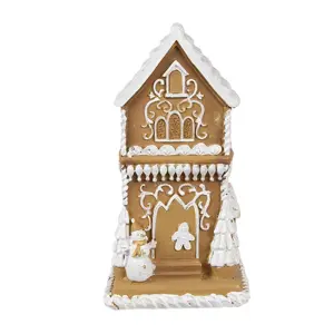 Produkt Svítící perníková chaloupka Gingerbread House - 8*8*15 cm Clayre & Eef