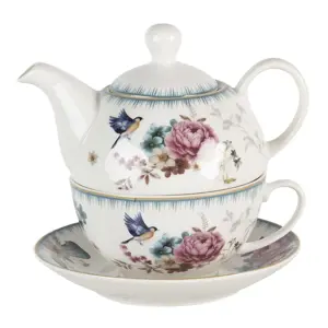 Produkt Tea for one s motivem květin a ptáčka Pivoine - 0,46L Clayre & Eef