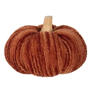 Produkt Tmavě cihlová látková dekorace dýně Pumpkin XL - Ø 20*14 cm  Clayre & Eef