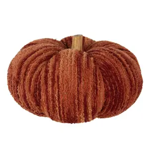 Produkt Tmavě cihlová látková dekorace dýně Pumpkin XXL - Ø 25*16 cm  Clayre & Eef