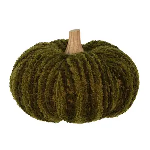 Produkt Tmavě zelená látková dekorace dýně Pumpkin L - Ø 15*12 cm  Clayre & Eef