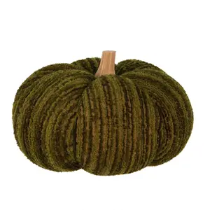 Produkt Tmavě zelená látková dekorace dýně Pumpkin XXL - Ø 25*16 cm  Clayre & Eef