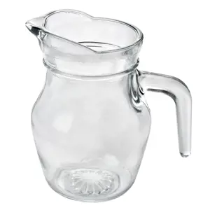 Transparentní skleněný džbánek na vodu - 14*9*13 cm / 500 ml Clayre & Eef