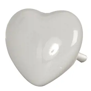 Produkt Úchytka šedé srdce - Ø  3.5*4 cm Clayre & Eef