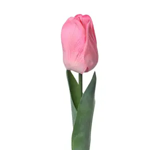 Umělá dekorační květina růžový tulipán - 6*6*50 cm Clayre & Eef