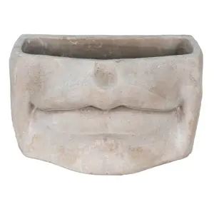 Produkt Usměvavý cementový květináč Mouth - 27*16*16 cm Clayre & Eef