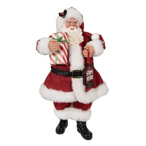 Produkt Vánoční dekorace Santa Claus s dárkem - 16*8*28 cm Clayre & Eef