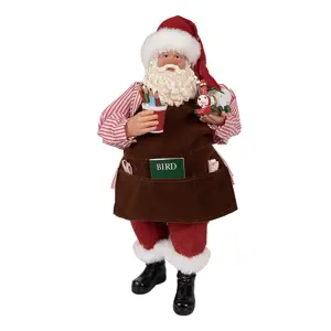 Vánoční dekorace Santa Claus s mašinkou - 16*8*28 cm Clayre & Eef