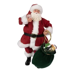 Produkt Vánoční dekorace Santa Claus s pytlem dárků - 16*8*28 cm Clayre & Eef