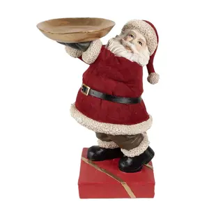 Vánoční dekorace Santa s miskou - 17*13*26 cm Clayre & Eef