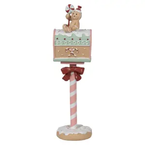 Vánoční dekorace schránka s perníčkem Gingerbread Mailbox - 11*10*36 cm Clayre & Eef