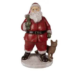 Produkt Vánoční dekorace socha Santa s liškou - 16*14*26 cm Clayre & Eef