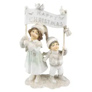 Produkt Vánoční dekorace soška děti Happy Christmas - 14*7*23 cm Clayre & Eef