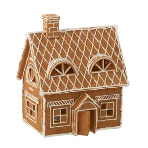 Vánoční perníková chaloupka s Led světýlky Gingerbread House - 18*14*22cm J-Line by Jolipa