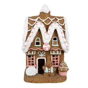 Produkt Vánoční perníková chaloupka s Led světýlky Gingerbread House - 22*18*39 cm Clayre & Eef