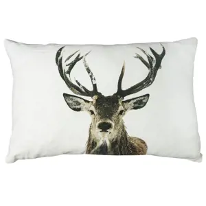 Veliký plátěný polštář Jelen Deer snow - 40*60cm Mars & More