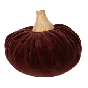 Produkt Vínová sametová dekorace dýně Pumpkin M - 12*10 cm  Clayre & Eef