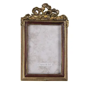 Produkt Vintage fotorámeček se zlatými ornamenty - 8*1*13 cm / 6*9 cm Clayre & Eef