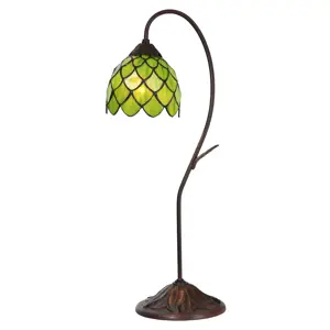 Produkt Vitrážová stolní lampa Tiffany Fleuron – Ø 28*60 cm E14/max 1*40W Clayre & Eef