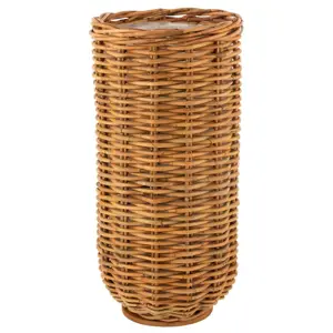 Vysoký kulatý ratanový květináč Rattan honey - Ø51*109 cm J-Line by Jolipa