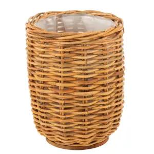 Vysoký kulatý ratanový květináč Rattan honey - Ø52*66 cm J-Line by Jolipa