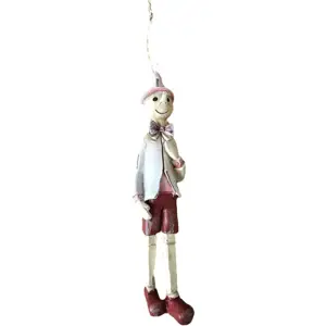 Závěsná dekorativní ozdoba Pinocchio I - 3*3*11 cm Clayre & Eef