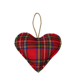 Závěsné dekorativní srdce Tartan S - 10*10*5cm Mars & More