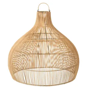 Produkt Závěsné přírodní ratanové stínidlo Pear shape - Ø 83*76 cm/ E27 J-Line by Jolipa