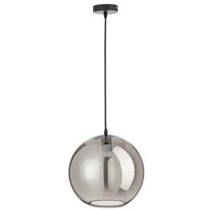 Produkt Závěsné skleněné kouřové světlo Ball silver - Ø 30*210 cm J-Line by Jolipa