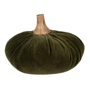 Produkt Zelená textilní dekorace dýně Pumpkin L - Ø 15*12 cm Clayre & Eef