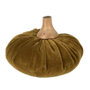 Produkt Zelená textilní dekorace dýně Pumpkin M - Ø 12*10 cm Clayre & Eef